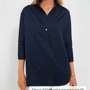 Tuckernuck Navy Willow Blouse - Medium (NWOT)